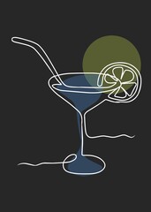 cocktail glass with cocktail