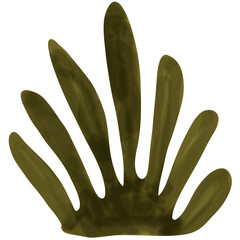 Botanical Leaf Watercolor Hand Drawn Element