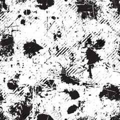 Vector Seamless Pattern . Texture with Grunge Elements . 
