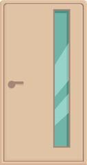 Animation door icon cartoon vector. Home exterior. Wall closed