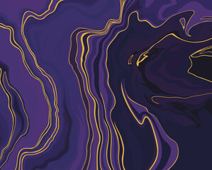 Purple gold marble abstract background.Vector illustration