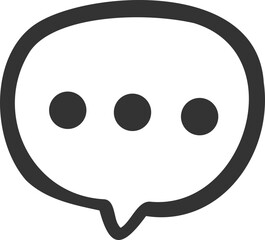 silence dots sign bubble chat box element illustration