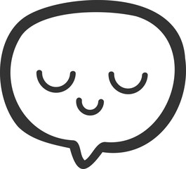 Sleep sign bubble chat box element illustration