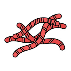  worms and coccidial oocysts Concept vector color icon design, Poultry farming symbol, Meat or Eggs Production Sign, Protein and farmyard equipment stock illustration