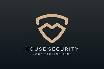 Creative Shield logo and icons set. Vector logo design template.