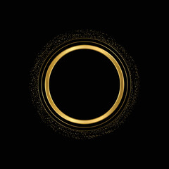 Luxury gold circle sparkles background vector