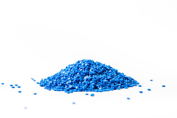 blue polymer on white isolate background in polymer and chemical laboratory for research in polymer chemical petrochemical and petroleum technology industry business