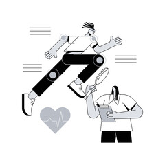 Sport medicine abstract concept vector illustration. Orthopaedic medical services, physician specialist, sport injury rehabilitation, pain management, medicine for athletes abstract metaphor.