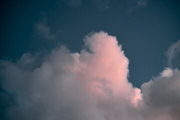 Colorful cloudy sky after rain with black clouds after rain, Sky. Natural background. Evening summer cloudscape