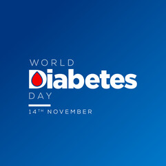 World Diabetes day typography post.