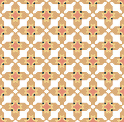 Abstract Decorative Retro Houndstooth Seamless Pattern Tile Style Traditional Geometric Pattern Trendy Fashion Colors Perfect for Allover Fabric Print or Wallpaper Print