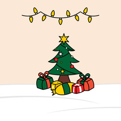 Flat design Christmas element vector collection