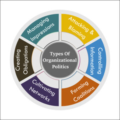 Types of Organizational Politics in an Infographic template