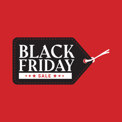 Red Background Black Friday Sale Banner, Black Friday 2022. Vector Illustration