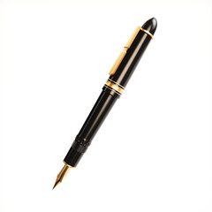 Fountain pen on a white background. 3d render