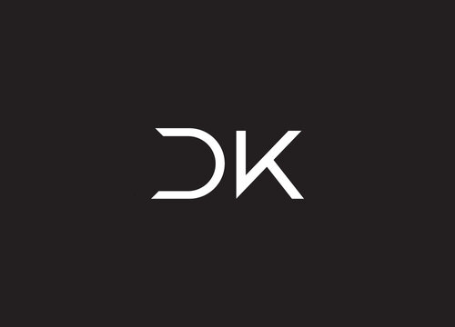 Alphabet letters monogram icon DK logo design