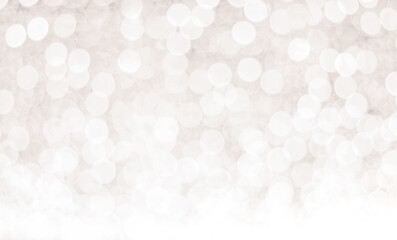lights bokeh silver and white blurred background. christmas abstract background.                    