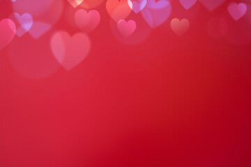 Roter Hintergrund mit Herzen