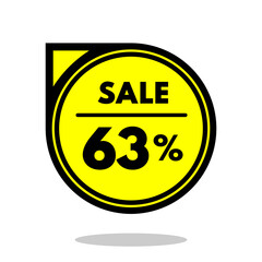 sale 63% off black and yellow circular price stamp with indicator