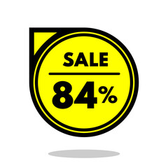 sale 84% off black and yellow circular price stamp with indicator