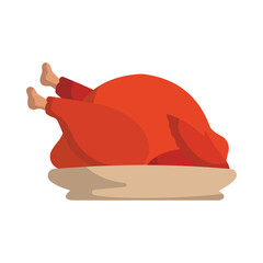 Grilled Chicken Vector Illustration