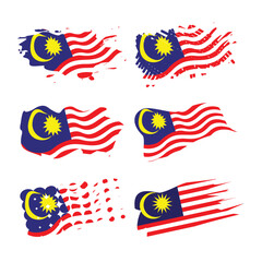 malaysian flag illustration, a simple flat design