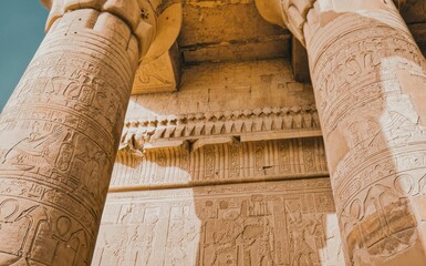 Grand Columns at The Temple of Horus at Edfu