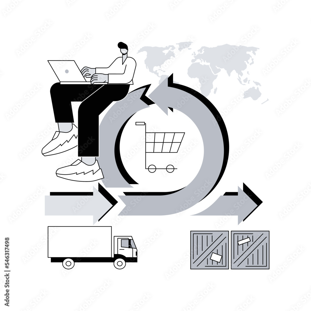 Poster handling and order processing abstract concept vector illustration. order documentation, processing 