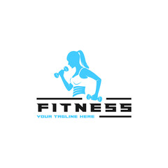 Female fitness logo - vector illustration, Female  fitness logo design emblem. Suitable for your design need, logo, illustration, animation, etc. 