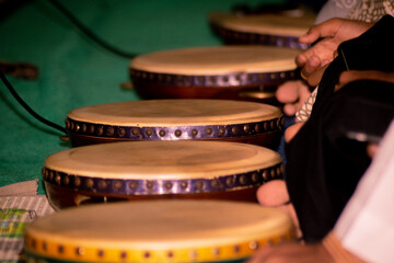 close up of Arabian music instrument