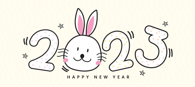 Happy new year 2023 rabbit year