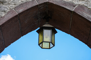 Close-up of the Sacktor in Warburg. Historical sight at the old city gate from the Middle Ages.
