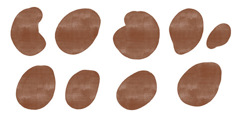 Set of blobs watercolor, isolated