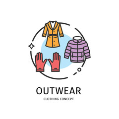 Clothing Thin Line Icon Concept. Vector