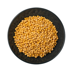Dry Yellow Peas Isolated, Whole Pea Pile, Raw Legume, Dry Yellow Peas on White Background