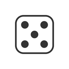 dice simple icon for game and lottery