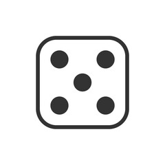 dice simple icon for game and lottery