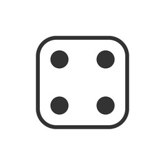 dice simple icon for game and lottery