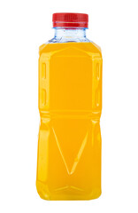 orange juice bottle isolated on white backgound