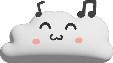 3d cute cloud 