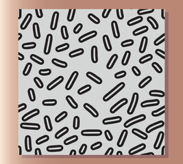 Seamless pattern with black and white elements. Background of a chat dialog box, an online chat survey to illustrate reactions. The ability to change to any size and color.
