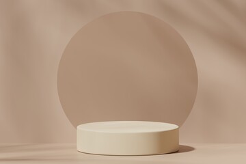 Scene with a podium for product presentation, 3d rendering