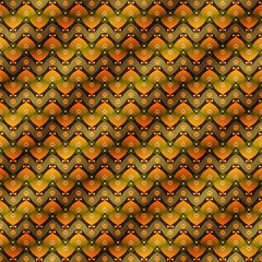 Seamless, Vector Image of Stylized Zigzag Stripes Forming a Repeating Pattern in A Brown-Green Gradient. Can Be Used in Design and Textiles