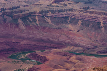 Grand Canyon and Colorado river scenic view ,South Rim, Arizona, USA