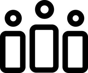 Business teamwork, people group line icon
