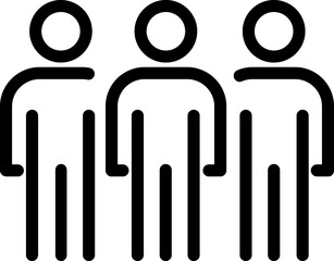 Business teamwork, people group line icon