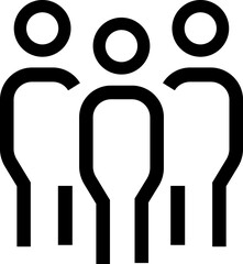 Fototapeta premium Business teamwork, people group line icon