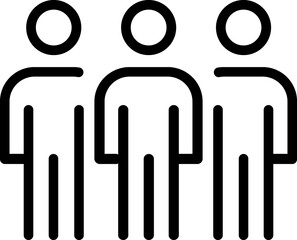 Business teamwork, people group line icon