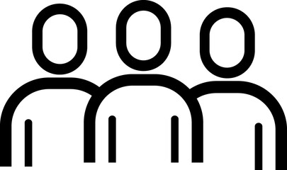 Business teamwork, people group line icon