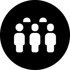 Business teamwork, person, people, group glyph icon